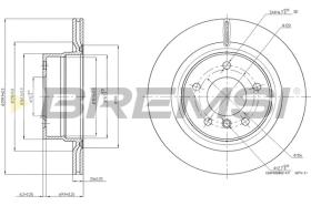 BREMSI CD7851V - B. DISC REAR DIA.300 VENT. BMW 120 D