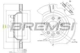 BREMSI CD7855V - B. DISC REAR DIA.358 VENT. AUDI Q7 PORSC