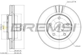 BREMSI CD7859V - B. DISC FRONT DIA.275 VENT. TOYOTA MR 2