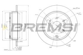 BREMSI CD7860S - B. DISC FRONT DIA.305 SOLID HONDA CR-V