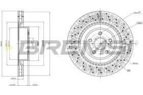 BREMSI CD7862V - B. DISC FRONT DIA.360 VENT. LEXUS IS