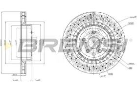 BREMSI CD7863V - B. DISC REAR DIA.345 VENT. LEXUS IS