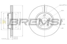 BREMSI CD7865V - B. DISC FRONT DIA.275 VENT. TOYOTA VERSO