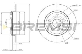 BREMSI CD7866S - B. DISC REAR DIA.259 SOLID TOYOTA URBAN