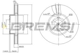 BREMSI CD7867V - B. DISC FRONT DIA.348 VENT. BMW 635