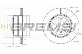 BREMSI CD7868V - B. DISC FRONT DIA.320 VENT. BMW 525 XI