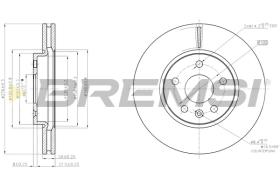 BREMSI CD7869V - B. DISC FRONT DIA.276 VENT. CHEVROLET CR