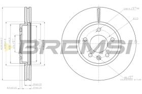 BREMSI CD7870V - B. DISC FRONT DIA.300 VENT. CHEVROLET CR