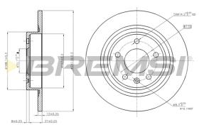 BREMSI CD7871S - B. DISC REAR DIA.292 SOLID CHEVROLET CRU