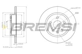 BREMSI CD7872S - B. DISC REAR DIA.268 SOLID CHEVROL AVEO