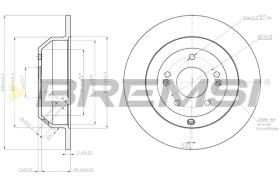 BREMSI CD7873S - B. DISC REAR DIA.302 SOLID KIA SORENTO