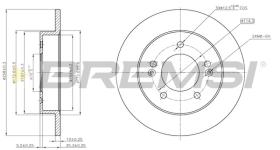 BREMSI CD7874S - B. DISC REAR DIA.258 SOLID KIA VENGA