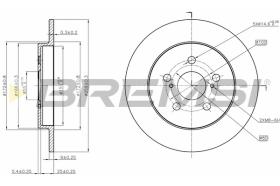 BREMSI CD7875S - B. DISC REAR DIA.259 SOLID TOYOTA PRIUS