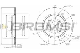 BREMSI CD7876S - B. DISC REAR DIA.260 SOLID HONDA JAZZ