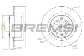 BREMSI CD7877S - B. DISC REAR DIA.278 SOLID OPEL ZAFIRA