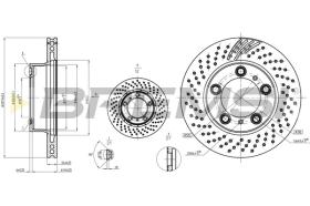 BREMSI CD8020VLS - B. DISC FRONT DIA.318 VENT.SX LF PORSCHE