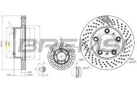 BREMSI CD8020VRD - B. DISC FRONT DIA.318 VENT.DX RD PORSCHE