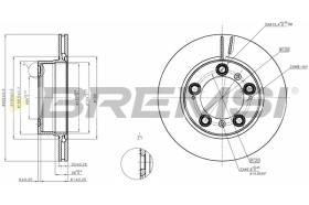 BREMSI CD8023V - B. DISC REAR DIA.292 VENT. PORSCHE BOXST