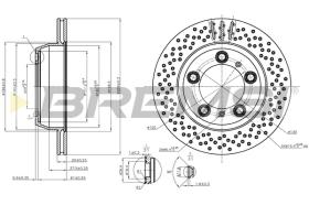 BREMSI CD8028V - B. DISC REAR DIA.299 VENT. PORSCHE CAYMA