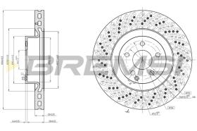 BREMSI CD8030V - B. DISC FRONT  DIA.344 VENT. MERC. SLK