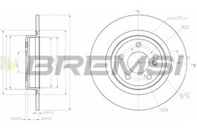 BREMSI CD8031S - B. DISC REAR DIA.270 SOLID MERCED SLK