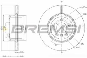 BREMSI CD8039V - B. DISC FRONT DIA.330 VENT. BMW 520 D