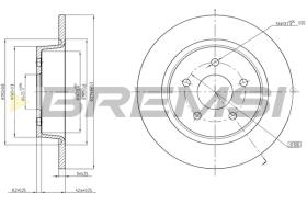 BREMSI CD8058S - B. DISC REAR DIA.280 SOLID FORD C-MAX