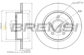 BREMSI CD8061S - B. DISC REAR DIA.271 SOLID FORD C-MAX