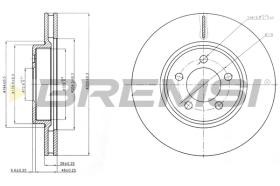 BREMSI CD8065V - B. DISC FRONT DIA.320 VENT. CHRYSL 300C