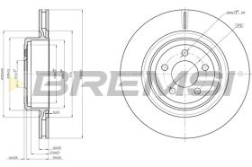 BREMSI CD8066V - B. DISC REAR DIA.350 VENT. CHRYSLER 300C