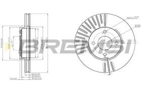 BREMSI CD8068V - B. DISC REAR DIA.260 VENT. NISSAN MICRA