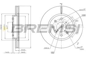 BREMSI CD8070V - B. DISC FRONT DIA.256 VENT. SUZUKI SWIFT