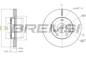 BREMSI CD8078V - B. DISC FRONT DIA.269 VENT. DACIA DUSTER