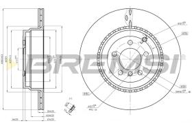 BREMSI CD8085V - B. DISC REAR DIA.365 VENT. LAND ROVER RA