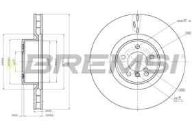 BREMSI CD8086V - B. DISC FRONT DIA.380 VENT. LAND ROVER