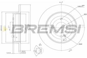 BREMSI CD8090S - B. DISC REAR DIA. 262 SOLID HYUNDAI ACCE