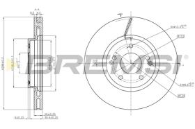 BREMSI CD8091V - B. DISC FRONT DIA.298 VENT. SSANGYONG KO