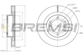 BREMSI CD8093V - B. DISC FRONT DIA.338 VENT. TOYOTA LAND