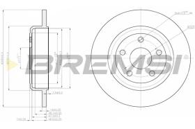 BREMSI CD8096S - B. DISC REAR DIA.330 SOLID JEEP GR. CHER