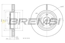 BREMSI CD8097V - B. DISC FRONT DIA.350 VENT. JEEP GR. CHE