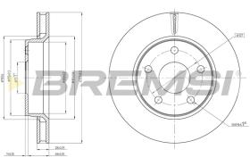 BREMSI CD8098V - B. DISC FRONT DIA.302 VENT. JEEP WRANGLE