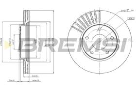 BREMSI CD8100V - B. DISC FRONT DIA.279 VENT. NISSAN JUKE