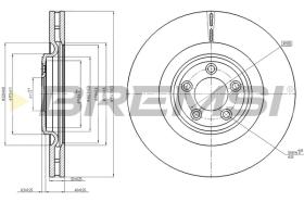 BREMSI CD8107V - B. DISC FRONT DIA.355 VENT. JAGUAR F, XF