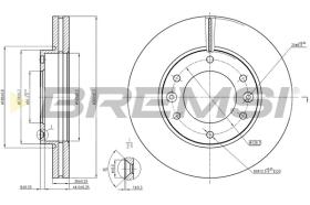 BREMSI CD8111V - B. DISC FRONT DIA.300 VENT. HYUNDAI H1 C