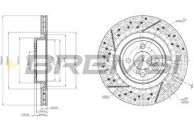 BREMSI CD8121V - B. DISC FRONT DIA.316 VENT. MINI MINI