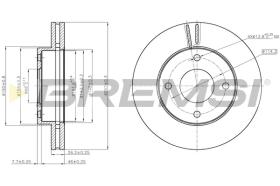 BREMSI CD8134V - B. DISC FRONT DIA.257 VENT. NISSAN NV200