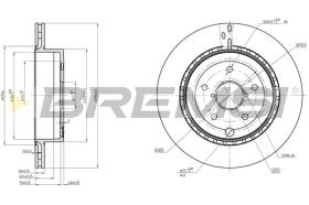 BREMSI CD8140V - B. DISC REAR DIA.316 VENT. SUBARU IMPREZ