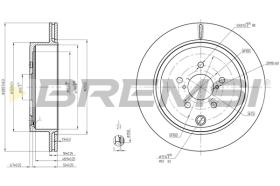 BREMSI CD8141V - B. DISC REAR DIA.290 VENT. SUBARU LEGACY