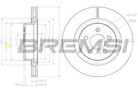 BREMSI CD8145V - B. DISC FRONT DIA.332 VENT. JEEP COMPASS