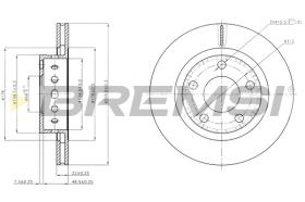 BREMSI CD8151V - B. DISC REAR DIA.269 VENT. VW PASSAT